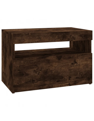 Mobili Porta TV con Luci LED 2 pz Rovere Fumo 60x35x40 cm