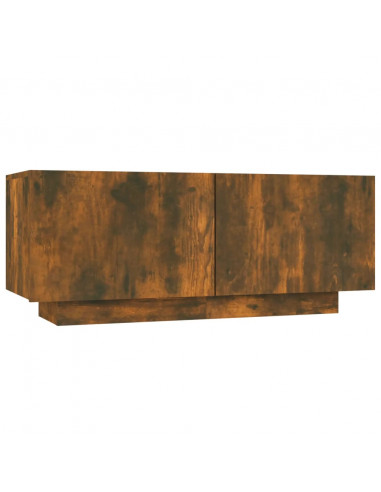 Mobile TV Rovere Fumo 100x35x40 cm in Legno Multistrato