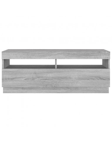 Mobile Porta TV con Luci LED Grigio Sonoma 100x35x40 cm