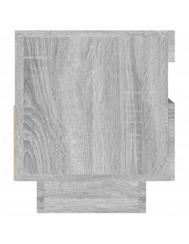 Mobile Porta TV con Luci LED Grigio Sonoma 80x35x40 cm