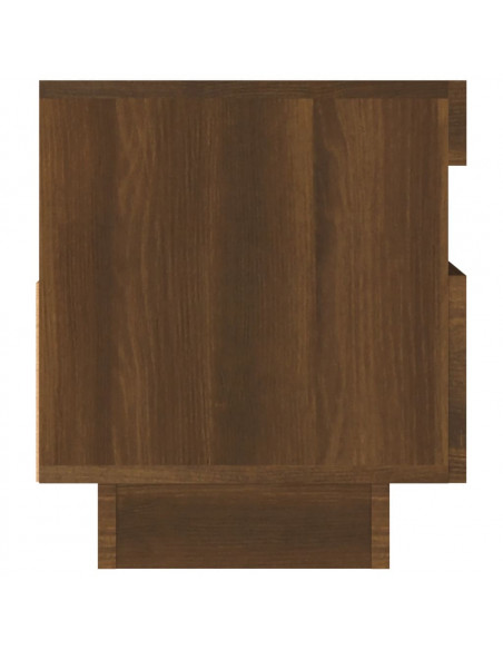 Mobile Porta TV con Luci LED Rovere Marrone 80x35x40 cm