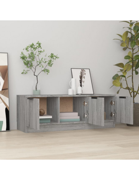 Mobile TV Grigio Sonoma 102x35x36,5 cm in Legno Multistrato