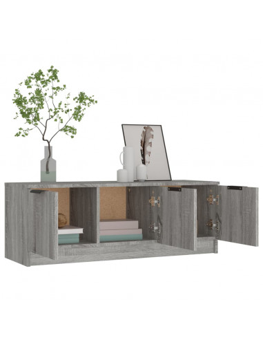 Mobile TV Grigio Sonoma 102x35x36,5 cm in Legno Multistrato