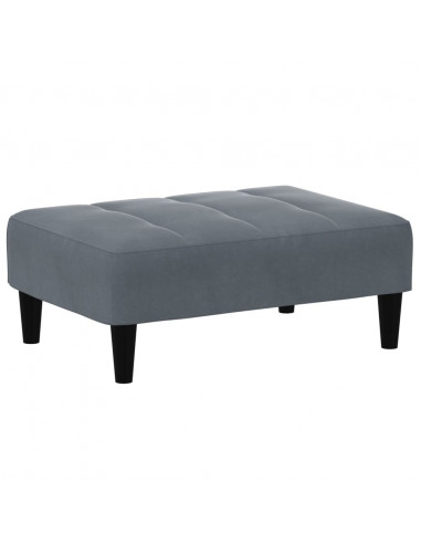 Poggiapiedi Grigio Scuro 77x55x31 cm in Velluto