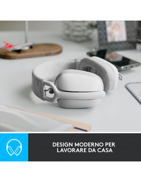 Logitech Zone Vibe 100 Auricolare Wireless A Padiglione Musica e Chiamate Bluetooth Bianco