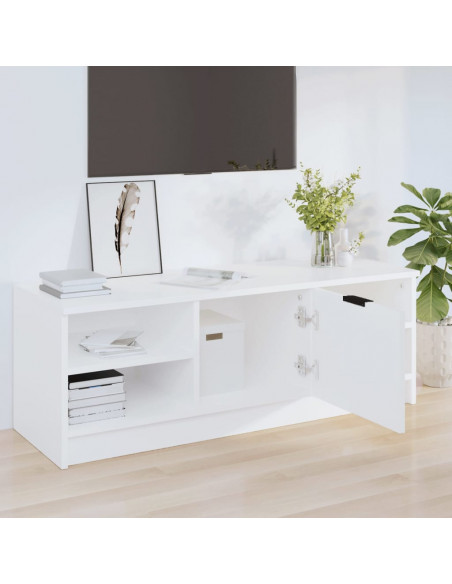 Mobile Porta TV Bianco 102x35,5x36,5 cm in Legno Multistrato