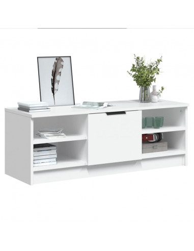 Mobile Porta TV Bianco 102x35,5x36,5 cm in Legno Multistrato