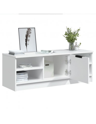 Mobile Porta TV Bianco 102x35,5x36,5 cm in Legno Multistrato