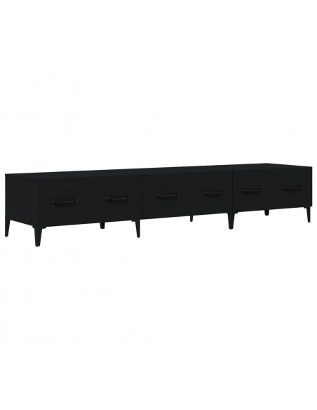 Mobile Porta TV Nero 150x34,5x30 cm in Legno Multistrato