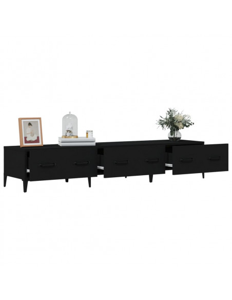 Mobile Porta TV Nero 150x34,5x30 cm in Legno Multistrato
