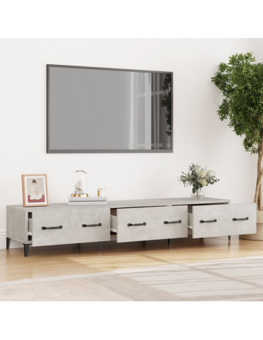 Mobile Porta TV Grigio Cemento 150x34,5x30 cm Legno Multistrato