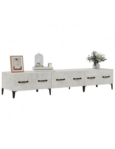 Mobile Porta TV Grigio Cemento 150x34,5x30 cm Legno Multistrato