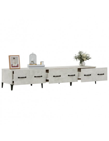 Mobile Porta TV Grigio Cemento 150x34,5x30 cm Legno Multistrato