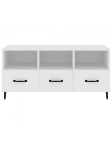 Mobile Porta TV Bianco 102x35x50 cm in Legno Multistrato