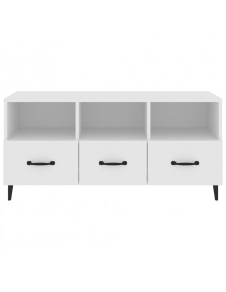 Mobile Porta TV Bianco 102x35x50 cm in Legno Multistrato