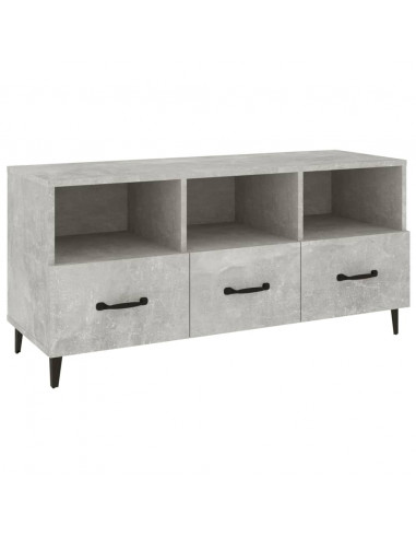 Mobile Porta TV Grigio Cemento 102x35x50 cm Legno Multistrato