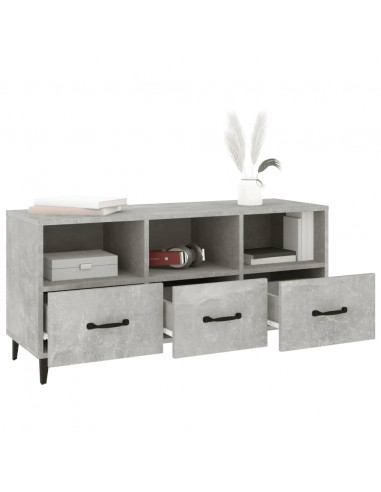 Mobile Porta TV Grigio Cemento 102x35x50 cm Legno Multistrato
