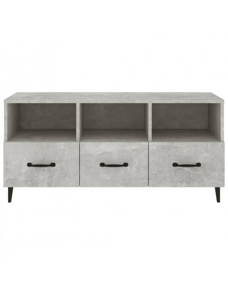 Mobile Porta TV Grigio Cemento 102x35x50 cm Legno Multistrato