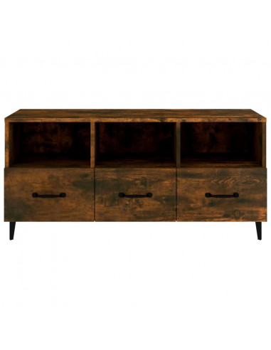 Mobile TV Rovere Fumo 102x35x50 cm in Legno Multistrato