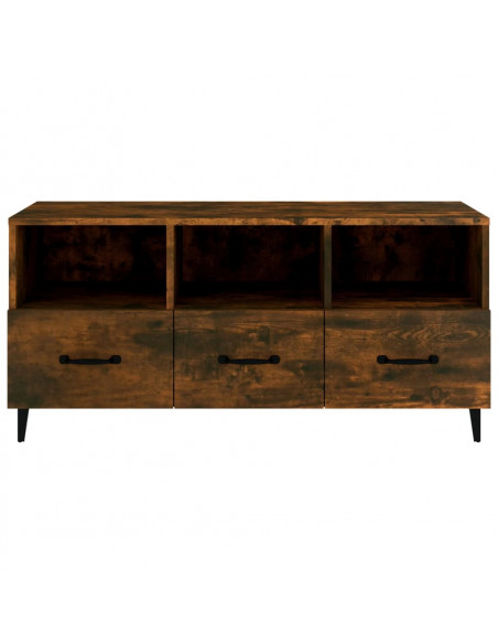 Mobile TV Rovere Fumo 102x35x50 cm in Legno Multistrato