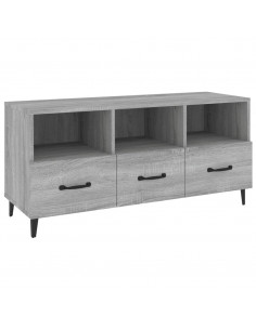 Mobile TV Grigio Sonoma 102x35x50 cm in Legno Multistrato 2