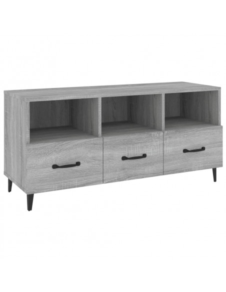 Mobile TV Grigio Sonoma 102x35x50 cm in Legno Multistrato