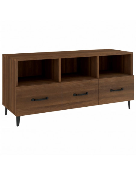 Mobile TV Rovere Marrone 102x35x50 cm in Legno Multistrato