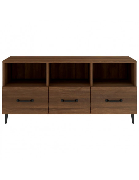 Mobile TV Rovere Marrone 102x35x50 cm in Legno Multistrato