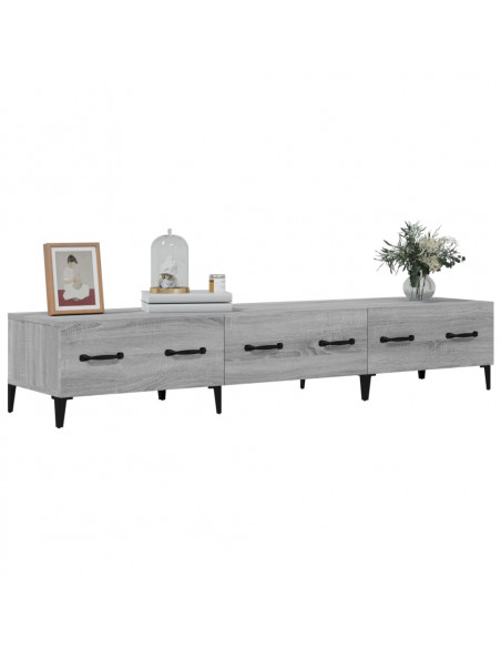 Mobile TV Grigio Sonoma 150x34,5x30 cm in Legno Multistrato