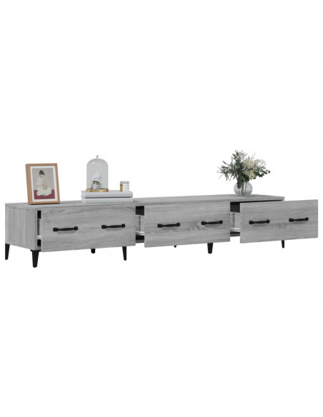 Mobile TV Grigio Sonoma 150x34,5x30 cm in Legno Multistrato