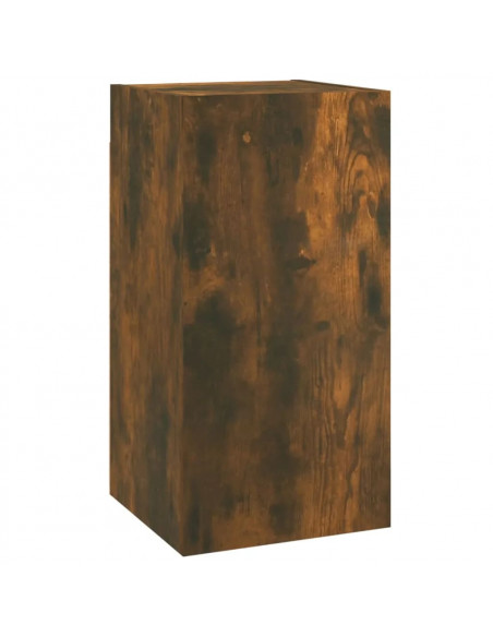 Mobili TV 7 pz Rovere Fumo 30,5x30x60 cm in Legno Multistrato
