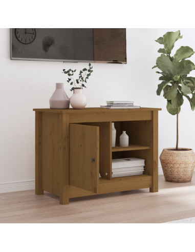 Mobile Porta TV ambra 70x36,5x52 cm in Legno Massello di Pino