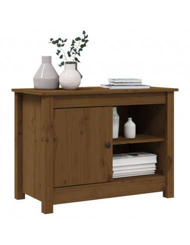 Mobile Porta TV Miele 70x36,5x52 cm in Legno Massello di Pino