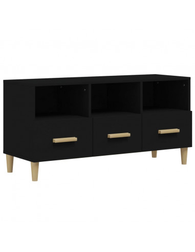 Mobile Porta TV Nero 102x36x50 cm in Legno Multistrato