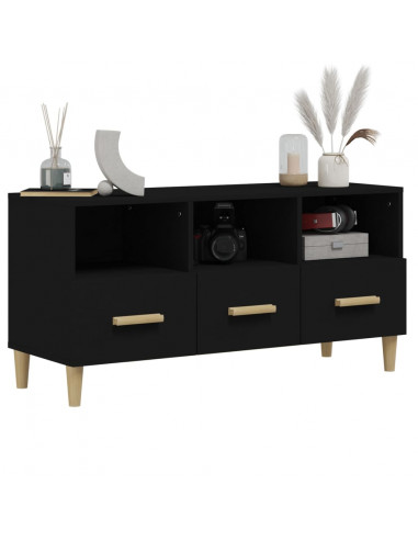 Mobile Porta TV Nero 102x36x50 cm in Legno Multistrato