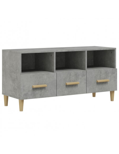 Mobile Porta TV Grigio Cemento 102x36x50 cm Legno Multistrato