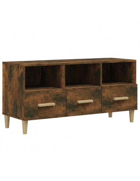 Mobile TV Rovere Fumo 102x36x50 cm in Legno Multistrato