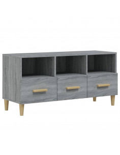 Mobile TV Grigio Sonoma 102x36x50 cm in Legno Multistrato 2