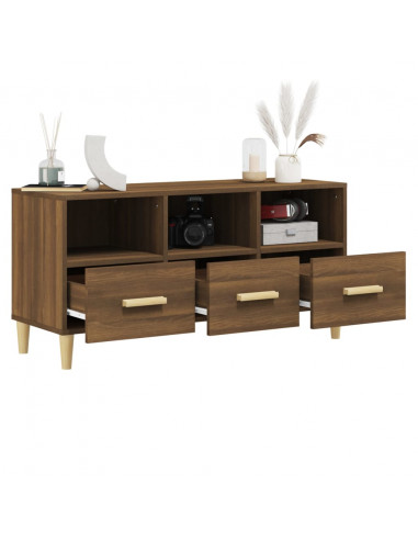 Mobile TV Rovere Marrone 102x36x50 cm in Legno Multistrato