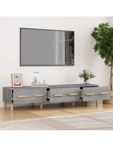 Mobile TV Grigio Sonoma 150x34,5x30 cm in Legno Multistrato