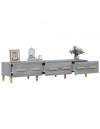Mobile TV Grigio Sonoma 150x34,5x30 cm in Legno Multistrato