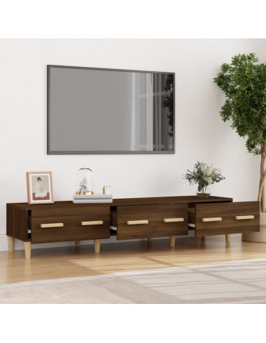 Mobile TV Rovere Marrone 150x34,5x30 cm in Legno Multistrato