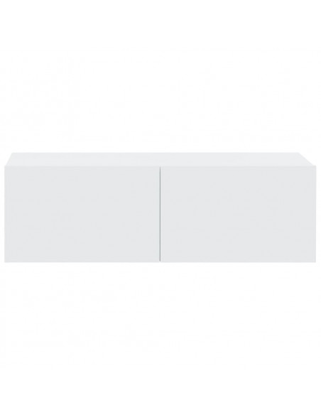 Mobili Porta TV a Parete 4 pz Bianchi 100x30x30 cm