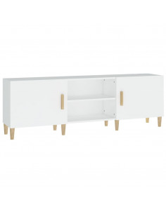 Mobile Porta TV Bianco 150x30x50 cm in Legno Multistrato 2