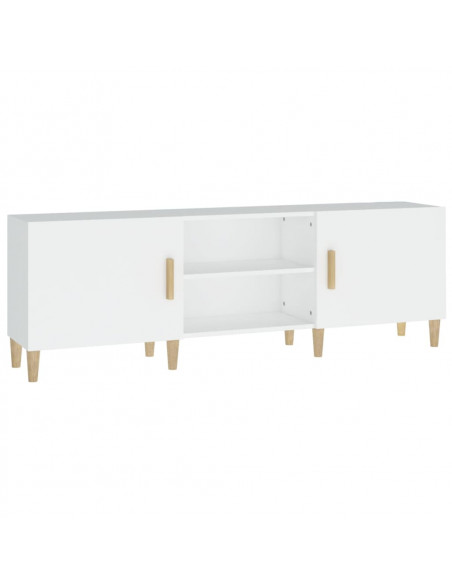Mobile Porta TV Bianco 150x30x50 cm in Legno Multistrato