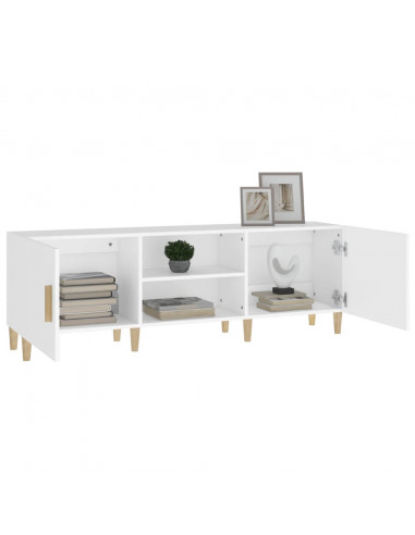 Mobile Porta TV Bianco 150x30x50 cm in Legno Multistrato