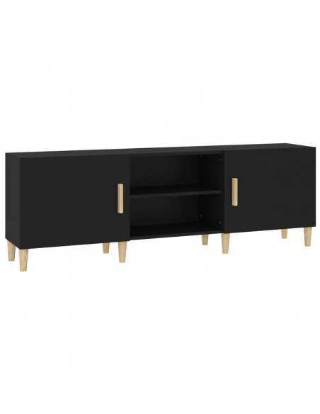 Mobile Porta TV Nero 150x30x50 cm in Legno Multistrato