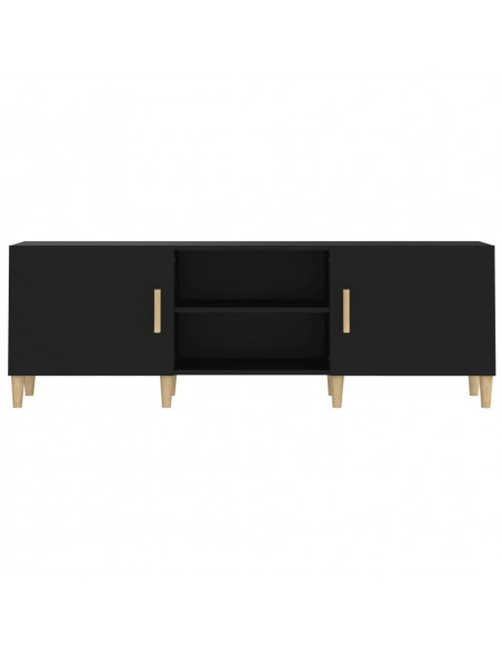 Mobile Porta TV Nero 150x30x50 cm in Legno Multistrato