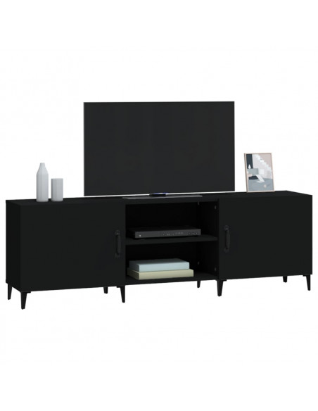 Mobile Porta TV Nero 150x30x50 cm in Legno Multistrato