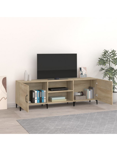 Mobile Porta TV Rovere Sonoma 150x30x50 cm in Legno Multistrato